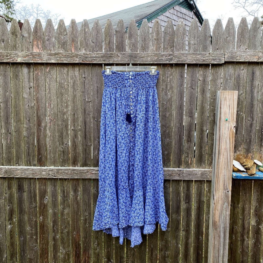 Pretty Blue Print Skirt / Rachel Roy